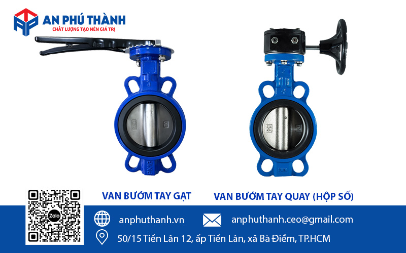 So sánh van bướm tay gạt và van bướm hộp số