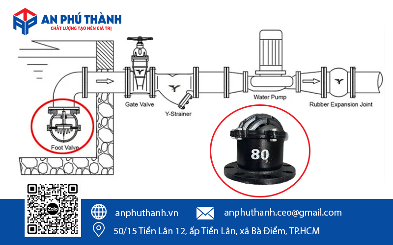 ứng dụng của van hút - rọ bơm