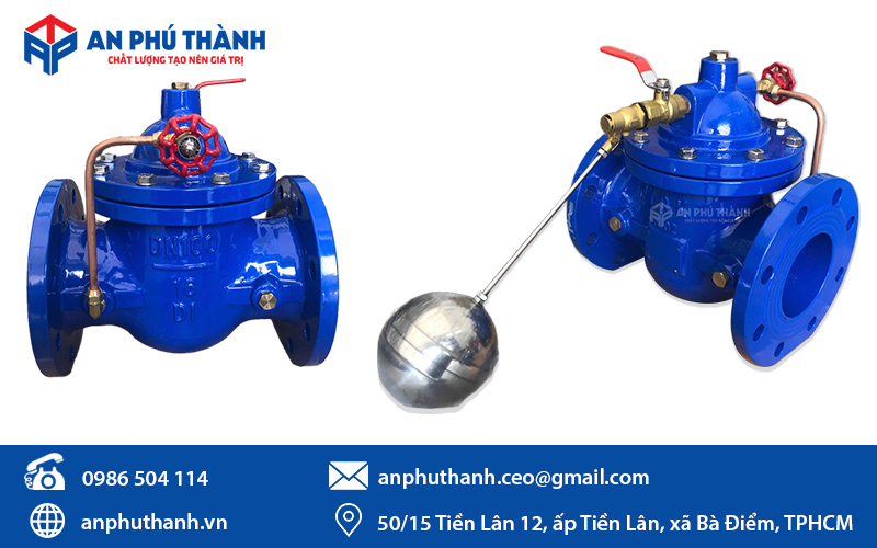 Van phao mặt bích YDK có nhiệm vụ tự động ngắt hoặc mở dòng chảy dựa trên mực nước trong bể chứa