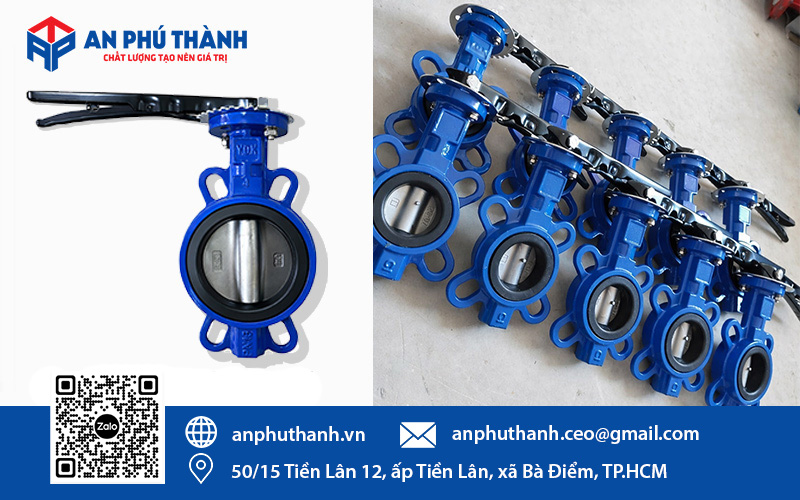 Van cánh bướm tay gạt YDK (Wafer Butterfly Valve) Model KBF(WH)-16