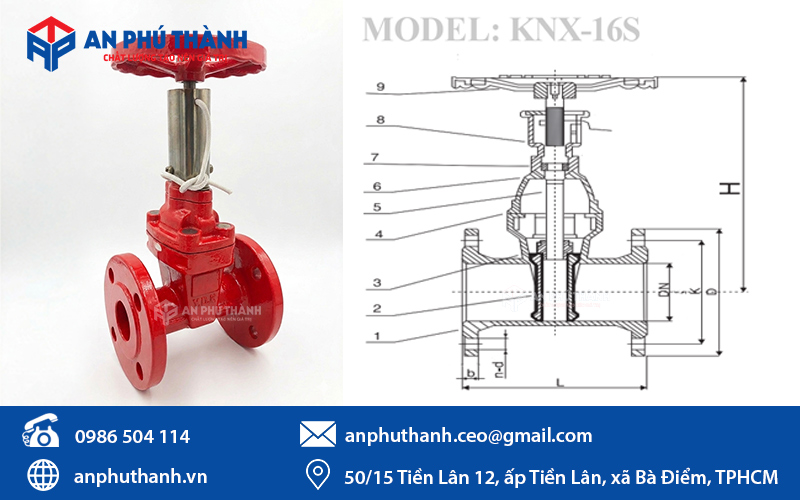 Cấu tạo van cổng tín hiệu YDK