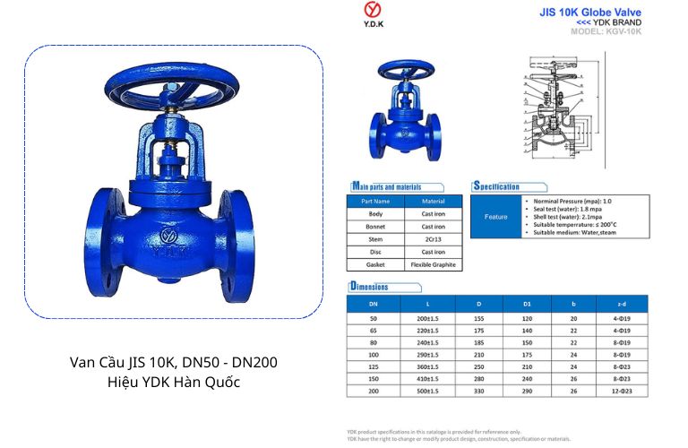 Mua van YDK JIS 10K tại An Phú Thành 