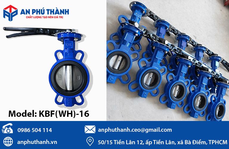 Van Cánh Bướm Tay Gạt YDK PN10/16 | Model KBF(WH)-16