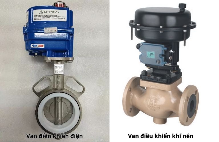 Van điều khiển điện và van điều khiển khí nén