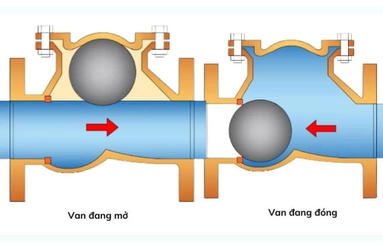 Nguyên lý hoạt động của van một chiều vi sinh