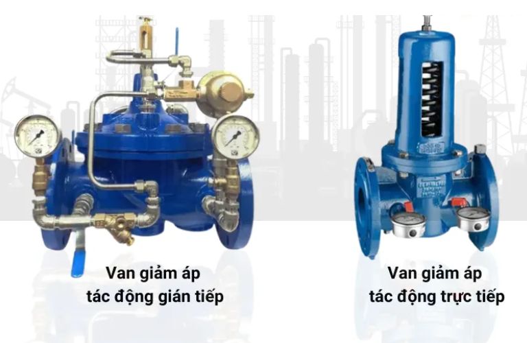 Van giảm áp gián tiếp và trực tiếp