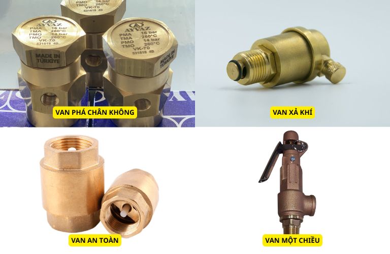 Van phá chân không với một số loại van khác